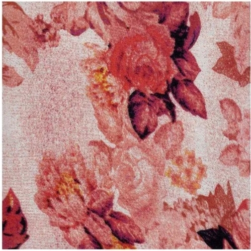 Peach Printed Rayon Fabric