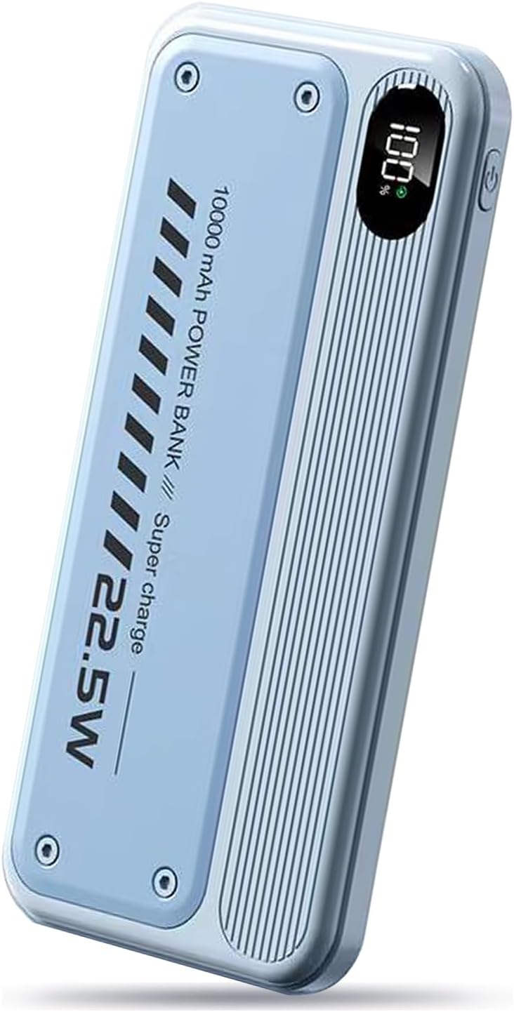 Portable 22.5W Fast Charger Power Bank - Body Material: Plastic