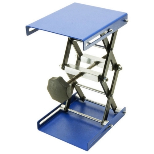 Laboratory Jack - Metal Construction, 12x15 inches, Silver and Blue Color | Corrosion Resistant, Longer Working Life, Rust Free