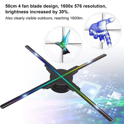 50Cm 4 Blade Hologram Fan - Application: Retail Stores
