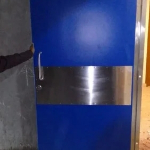 Blue Hinged Operation Theater Door