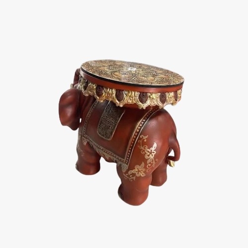 Brown Elephant With Stand