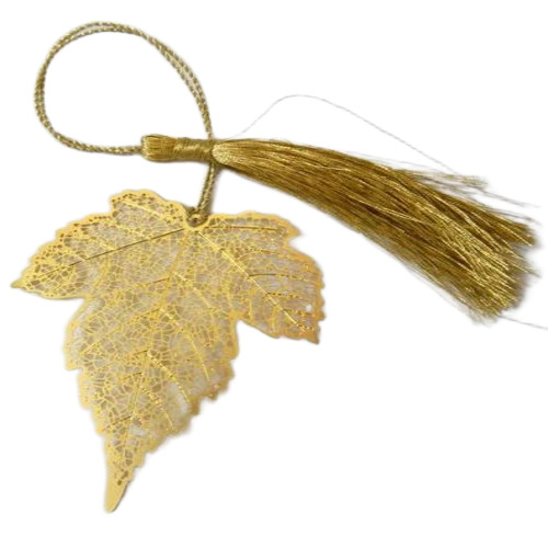 Golden Leaf Brass Bookmark