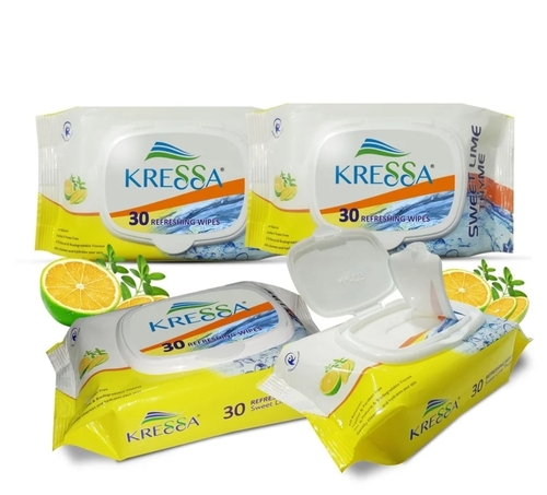 Kressa Face Wet Wipes Sweet Lime