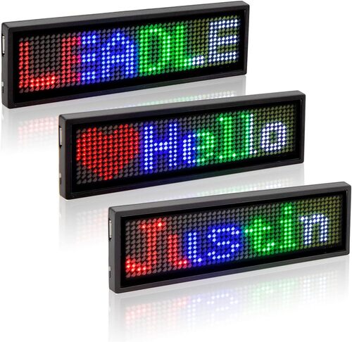 LED Display Name Tag