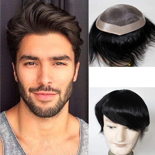 Men Hair Patch - Color: Natural Brown