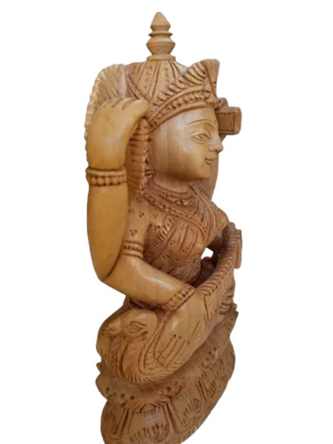 Maa Saraswati Wooden Statue
