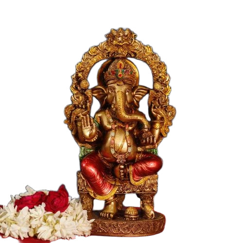 Brass Gold Ganesha Statue
