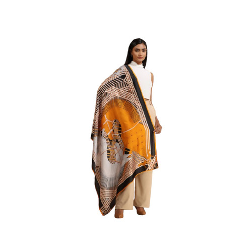 Coral Silk Scarf