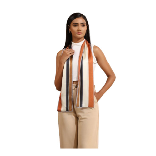 Ladies Carmal Silk Neck Scarf
