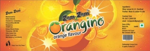 Orange Juice Bottle Pvc Shrink Label