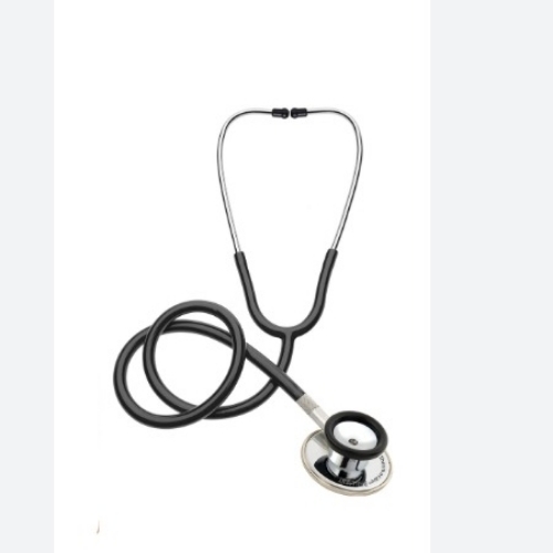 Dual Head Stethoscope - Stainless Steel, Black & Silver | Accurate Result, Patient-friendly, Strong & Durable, Portable