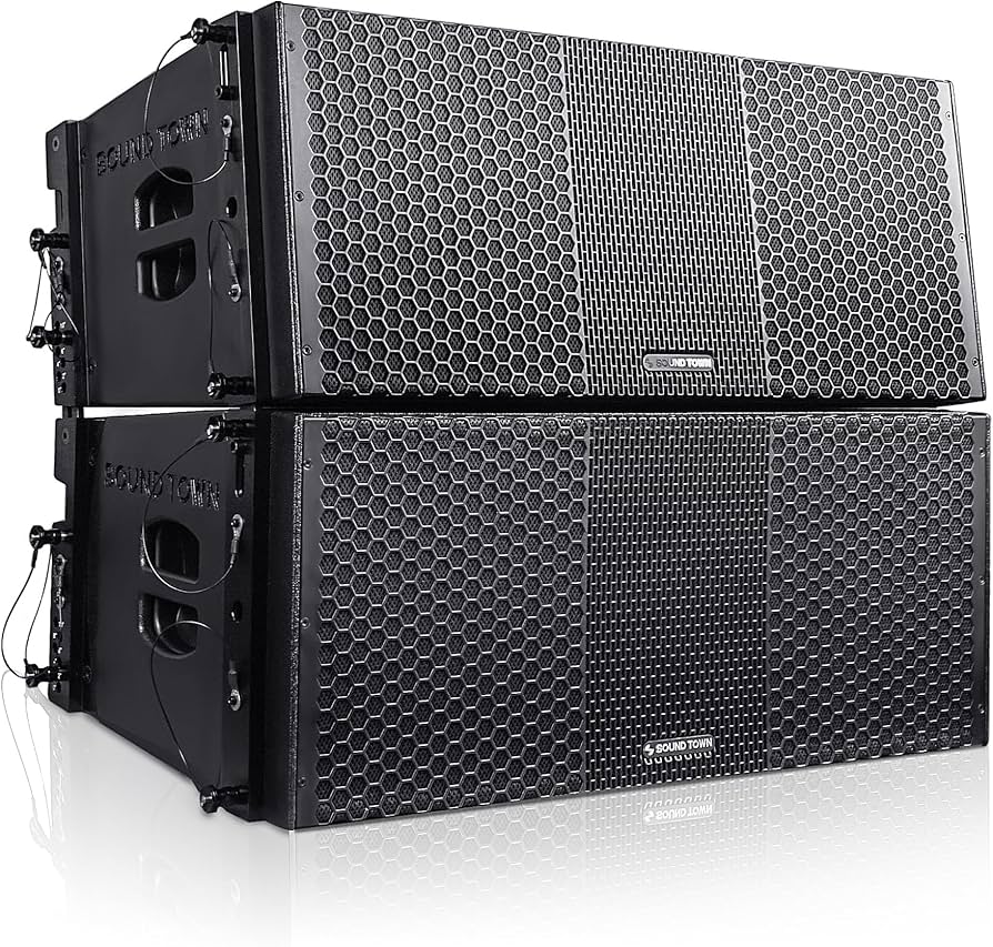 Sound Town Zethus Powered 10 Inch Line Array Speakers