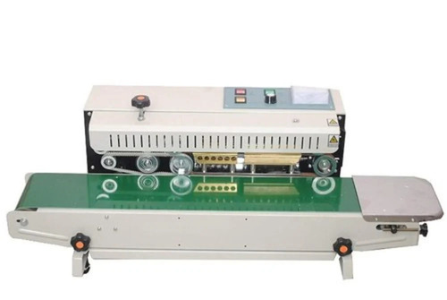 Continuous Band Sealer - Application: Minimum Order Quantity	1 Piece
Capacity	1000 M
Automatic Grade	Semi-Automatic
Usage/Application	Pouch Sealing
Model	Horizontal
Model Name/Number	Fr 770
Voltage (V)	220 V / 50 Hz
Single Conveyor Loading	1 (Kg)
Conveyor Size	840 X 153 ( L X W )Mm
Temperature Range	0 - 300 Deg C
Overall Dimension	840 X 380 X 320 (Lxwxh) Mm
Film Thickness	0.08 (Mm)
Sealing Speed	0 - 12 (0 - 16) (M/Min)
Sealing Width	8 - 10 (Mm)
Distance From The Sealing Center To The Conveying Table	10 - 40 (Mm)
Overall Conveyor Loading	3 (Kg)
Power	650 W