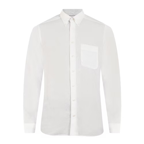 Full Sleeve White Shirt For Men - Collar Style: Button Down