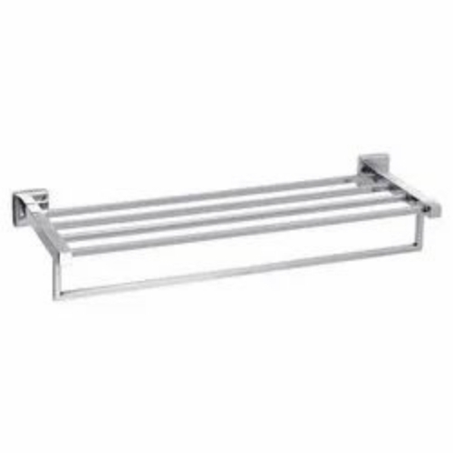 Silver Stainless Steel-202 Square Towel Rack