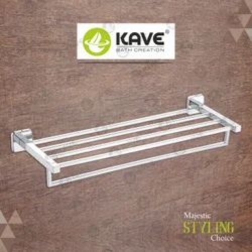 Silver Stainless Steel-202 Square Towel Rack, Size: 2 Ft