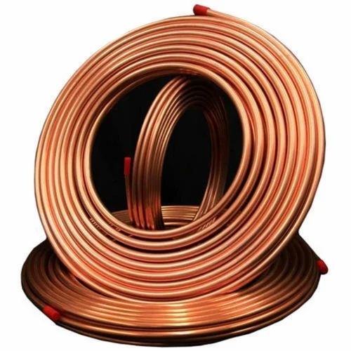 Air Conditioner Copper Pipe - Copper Material, Customized Size, Raddish Brown Color, Welded Type, High Quality | Durable, Polished Finish, Round Shape