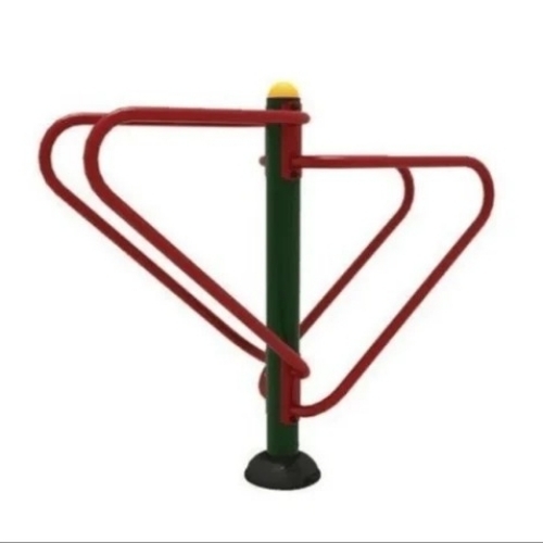 Red push up bar outdoor gym