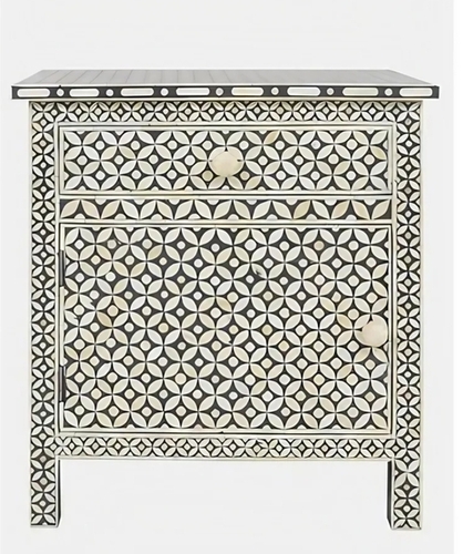 Residential Bone Inlay Bedside Table