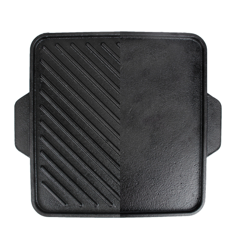 Cast Iron 2-In-1 Grill Pan 25X25 Cm - Thickness: 5 Millimeter (Mm)