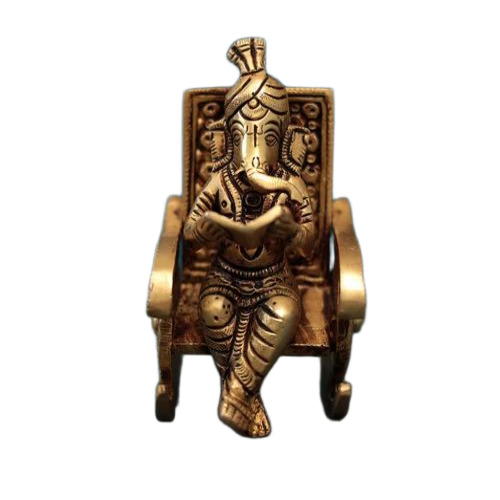 Brass Lord Ganesha Sitting Statue