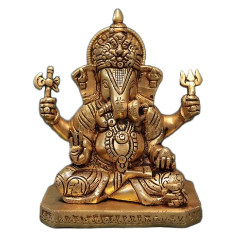 Brass Sitting Ganesh Statue