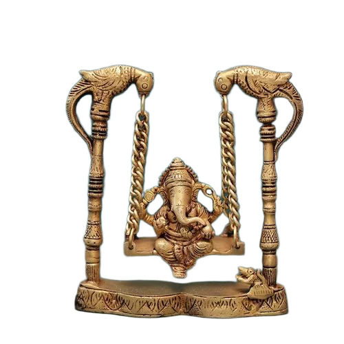 Brass Swing Ganesha Statue