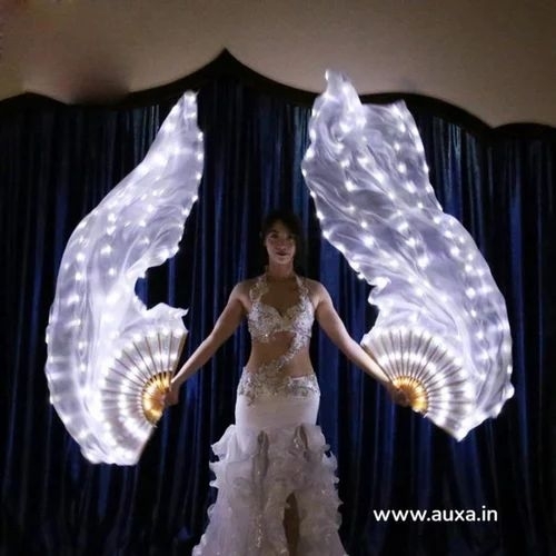 led handfan silk cloth