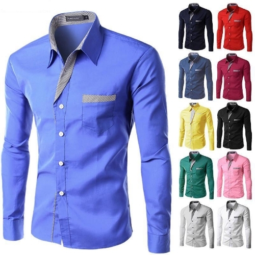 Mens Shirts - Cotton, Customized Size, Multiple Colors | Breathable, Light Weight, Washable, Button Down Collar, Full Sleeves, Casual Style, Bead Closure