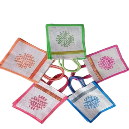 Printed Jute Gift Bags