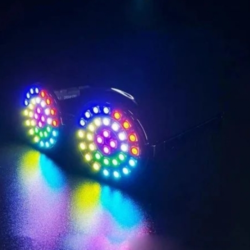 Rainbow LED pixel goggles led party glasses