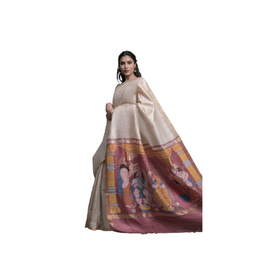 Ram Darbar Hand Woven Silk Saree