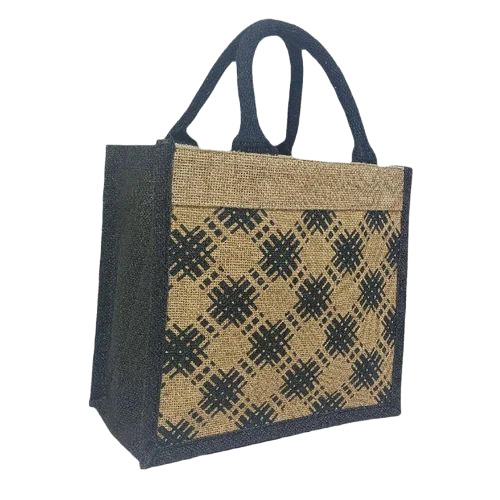 Designer Printed Jute Shopping Bag
