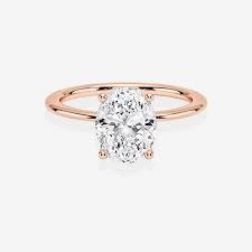 18K Gold Moissanite Ring
