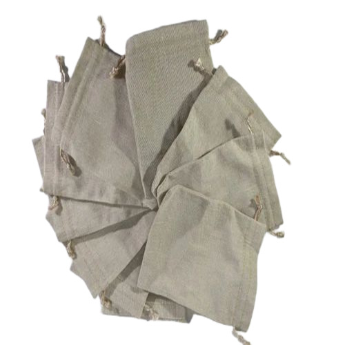 Designer Jute Drawstring Pouch Bag