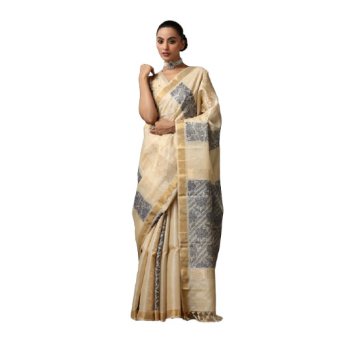 Handmade Kosa Silk Daisy Saree