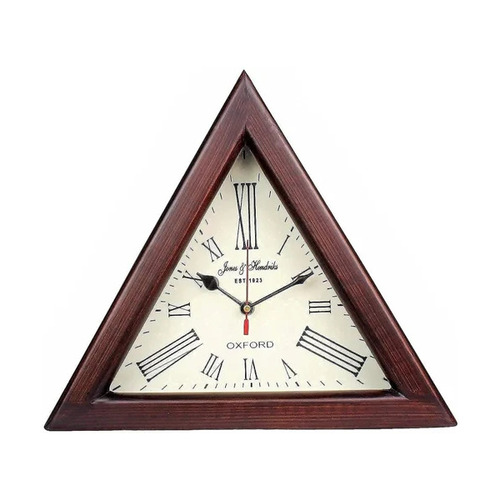 Wooden Triangle Wall Clock