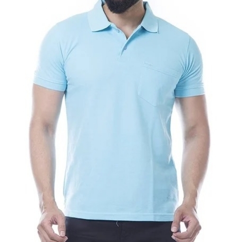 Short Sleeve Men T Shirt - Cotton Blend, Multiple Sizes, Various Colors | Polo Collar, Anti Wrinkle, Plain Pattern
