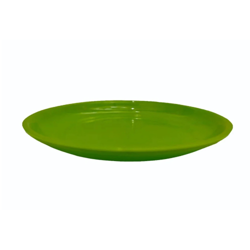 7 Inch Green Orbit Round Plastic Dinner Plate