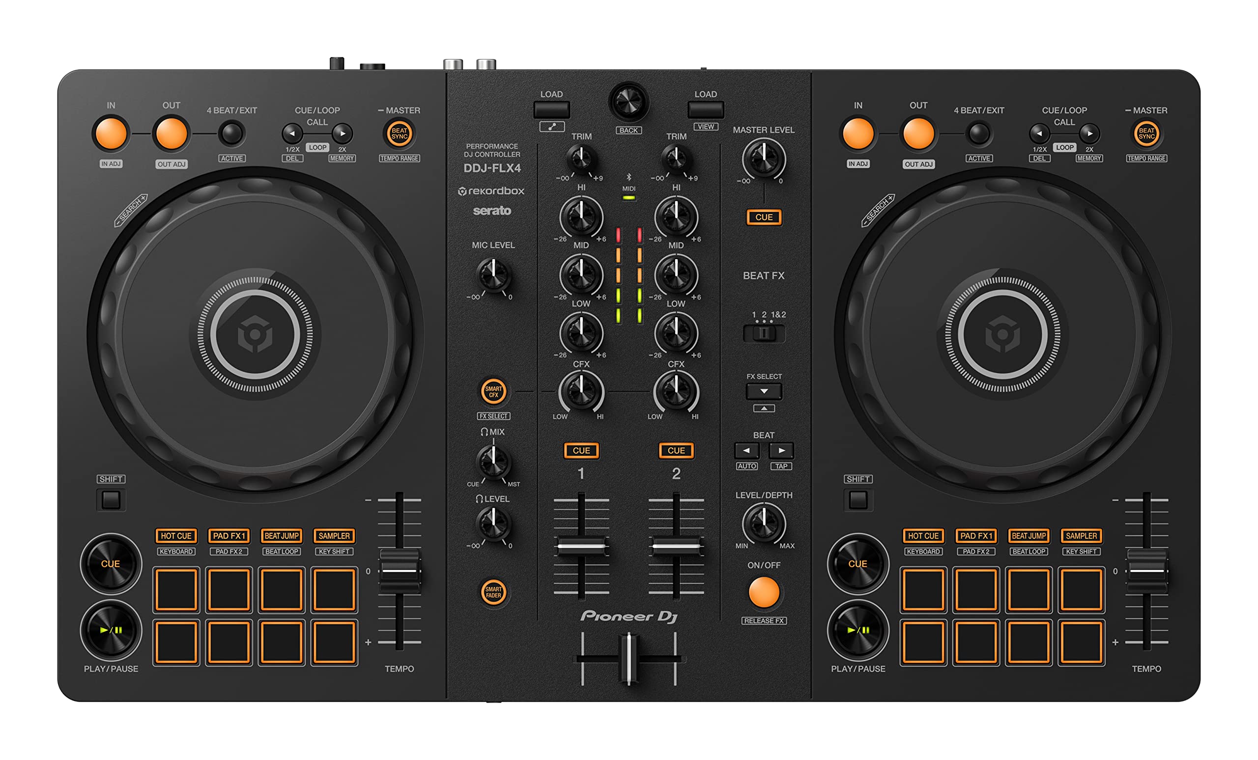 Pioneer Dj Ddj-flx4 2-deck Rekordbox And Serato Dj Controller