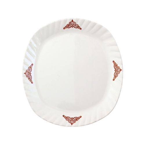 White 13 Inch Plastic Square Dinner Plate