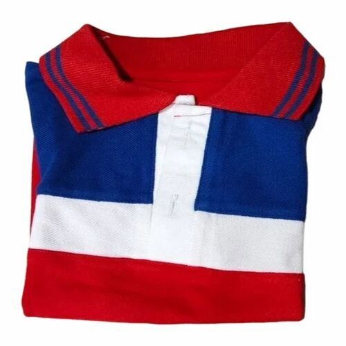 Polyester Red Collar T Shirt