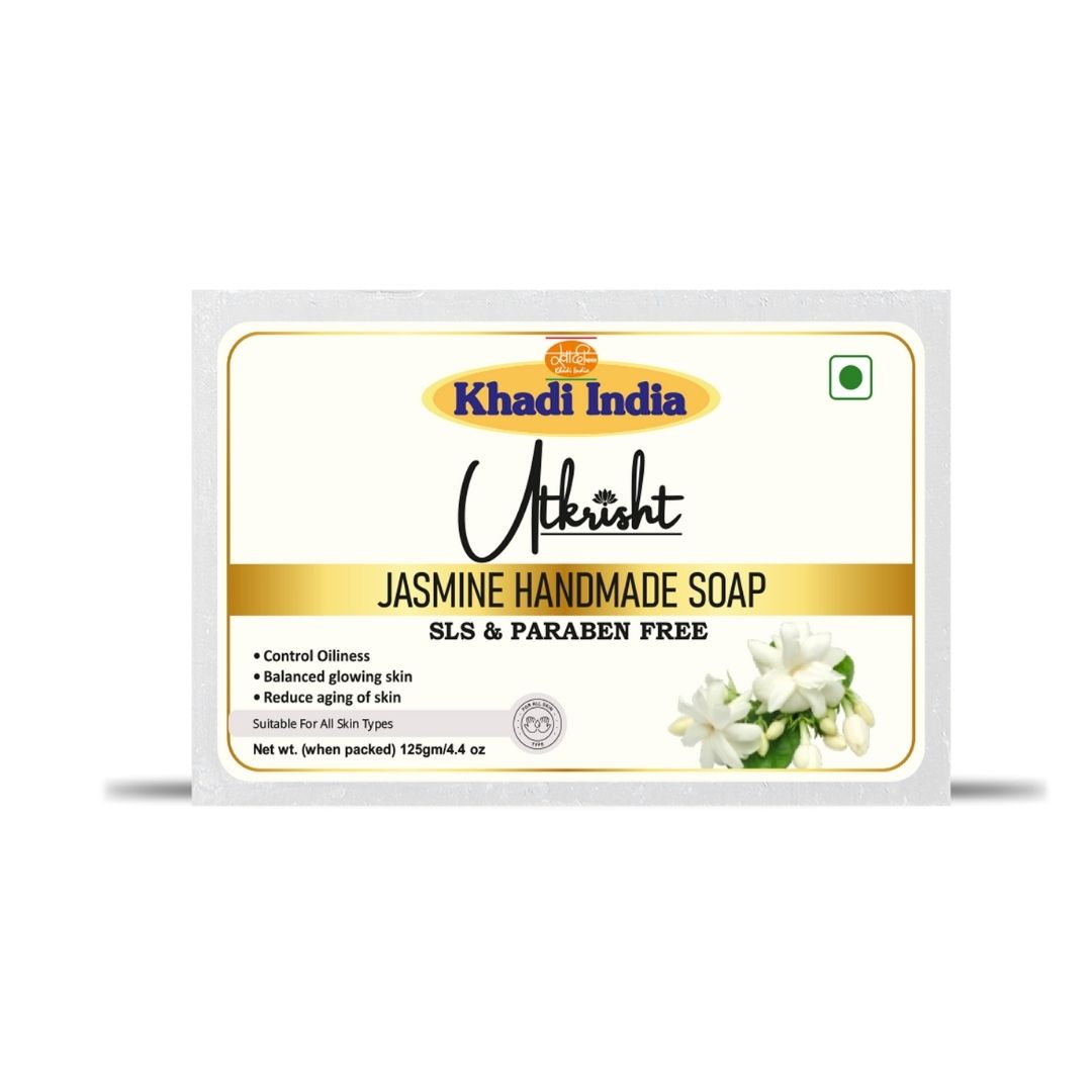 Utkrisht Khadi Jasmine Handmade Bathing Soap Bar 125gm