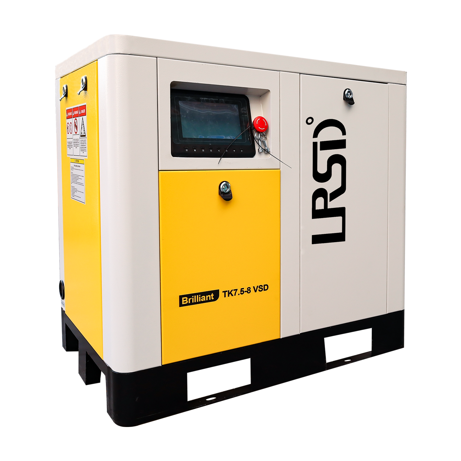 10 Hp 208V-230V 3 Phase Vfd Industrial Rotary Screw Air Compressor 38 Cfm 125Psi - Color: Yellow