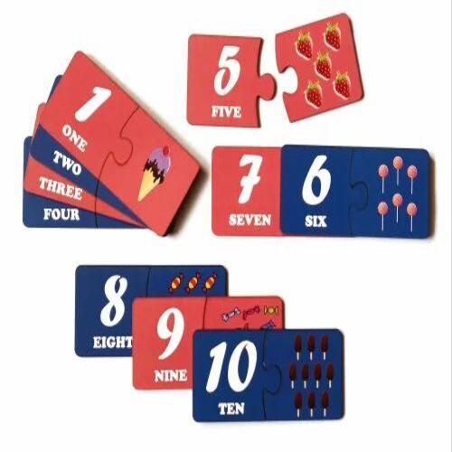 Cardboard Number Puzzle Game Set