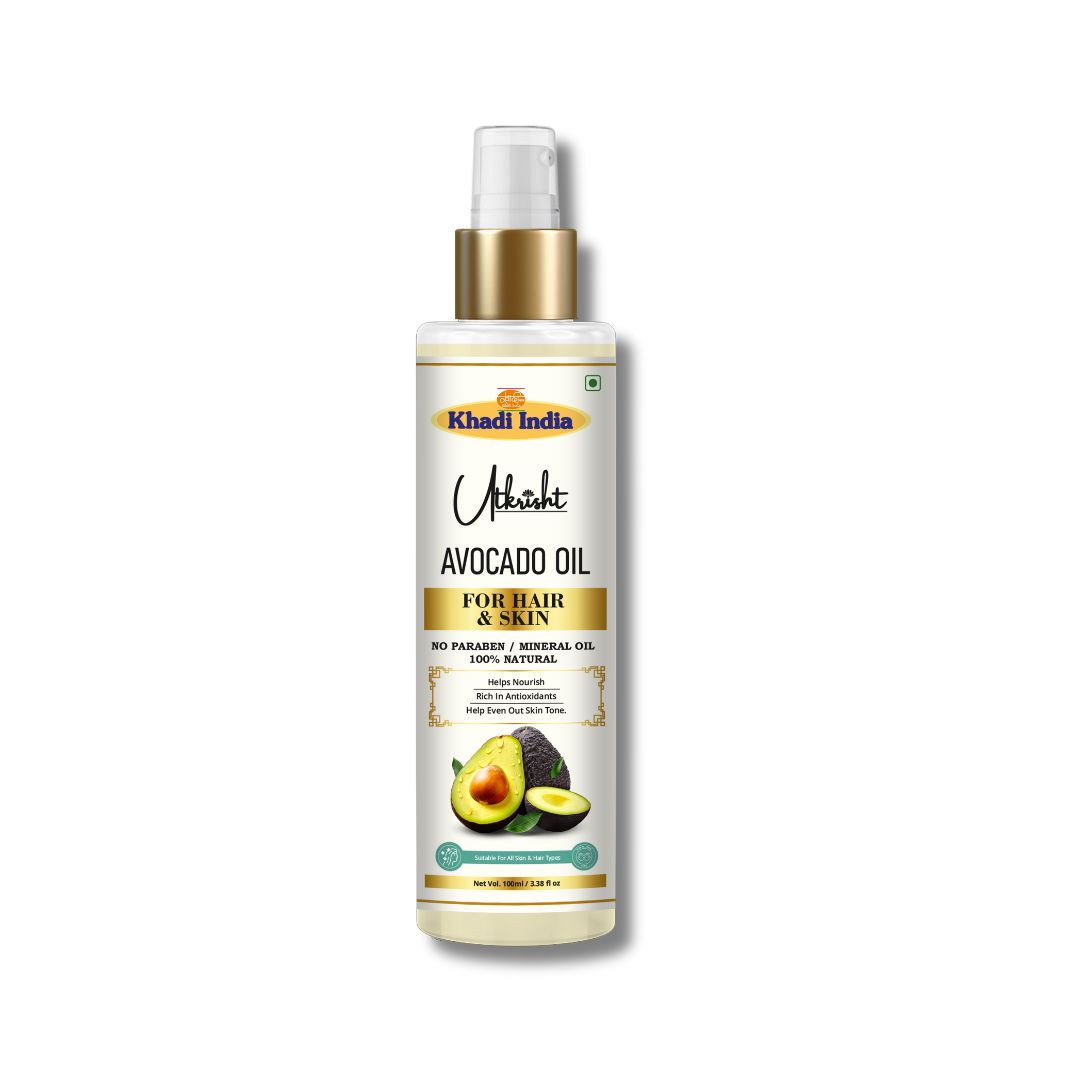 Utkrisht Khadi Avocado Oil For Skin & Hair 100Ml - Characteristics: 100% Natural