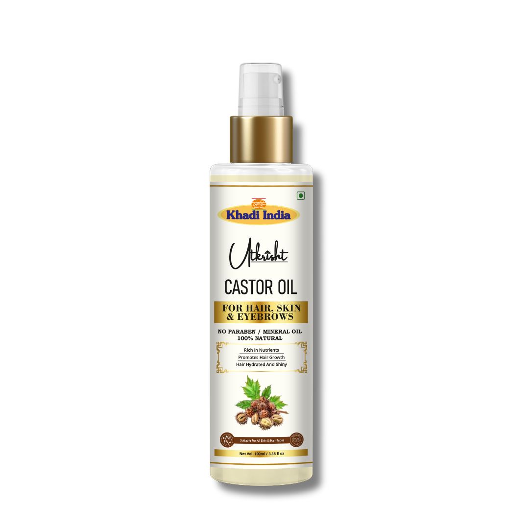 Utkrisht Khadi Castor Oil For Hair Skin & Eyebrows 100ml