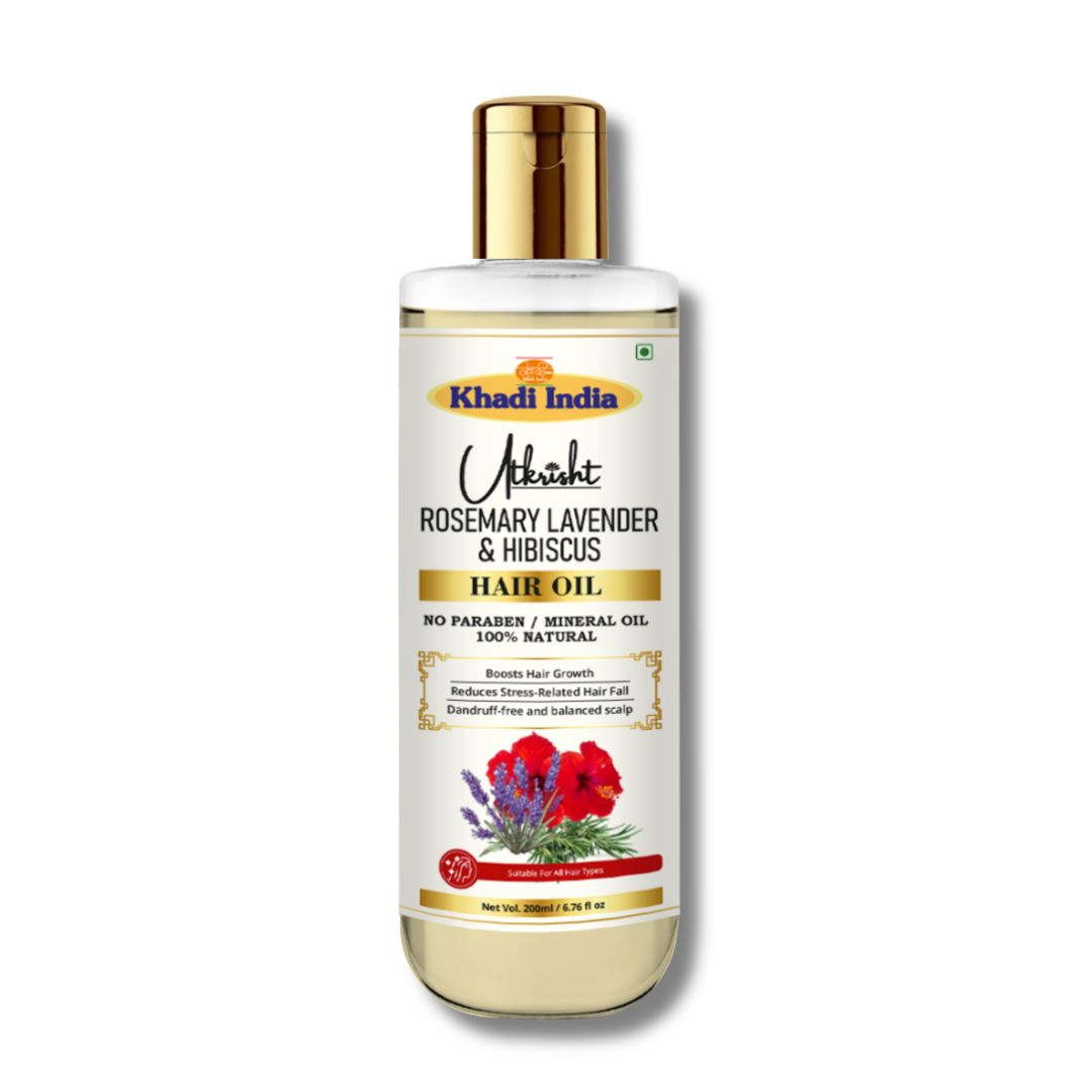 Utkrisht Khadi Rosemary Lavender & Hibiscus Hair Oil 200ml