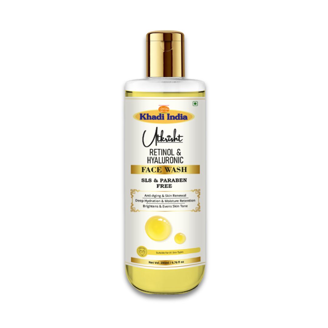 Utkrisht Khadi Retinol & Hyaluronic Face Wash 200Ml - Attributes: Uv Blocking